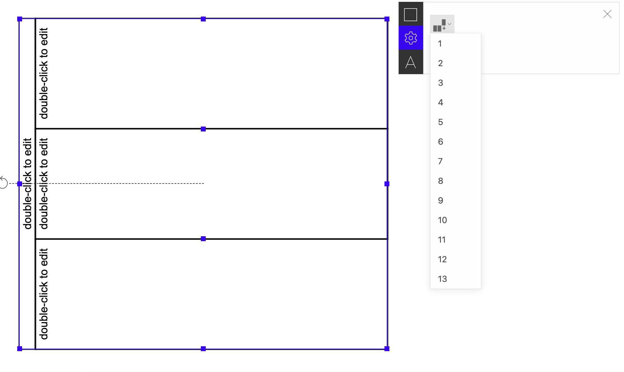 Changing the number of lanes on a swimlane shape in Gliffy