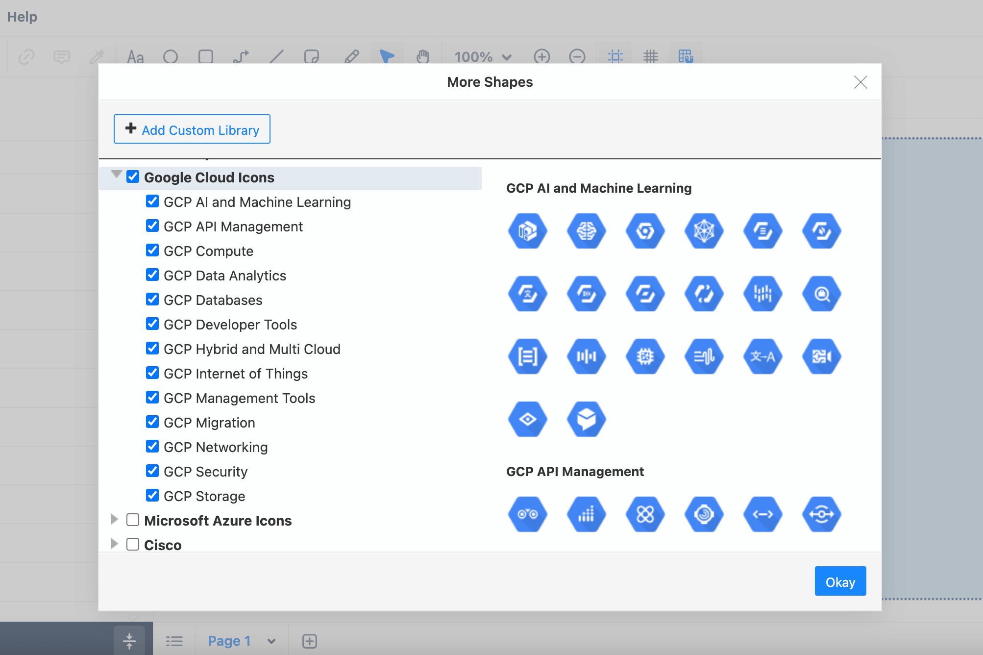 Google Cloud Icons in Gliffy